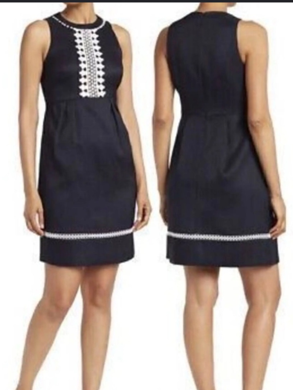 Women’s' Navy Dress with White Trim